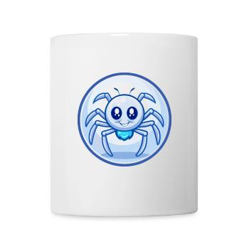araignée bleu kawaii dessin animé personnage clipart animal de compagnie - Mug blanc - blanc - Devant