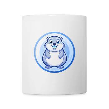Gopher Blau Kawaii Cartoon Figur Clipart Haustier - Tasse - Weiß - Vorne