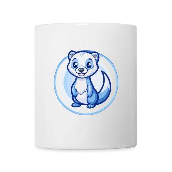 Ferret Blue Kawaii Cartoon Character Clipart Pet - Mug - white - Front