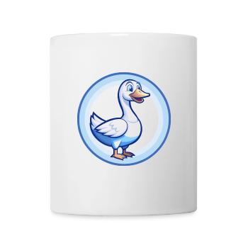 Goose Blue Kawaii Cartoon Character Clipart Pet - Mug - white - Front
