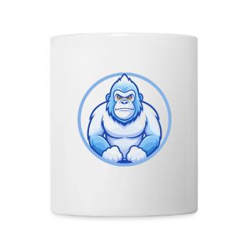 Gorilla Blue Kawaii Cartoon Character Clipart Pet - Mug - white - Front