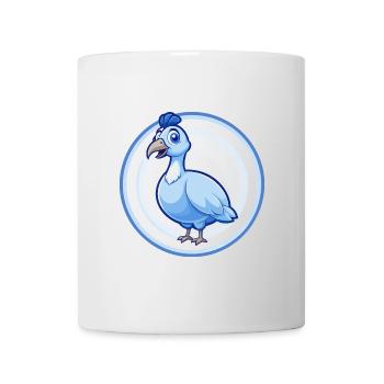 pintade bleu kawaii dessin animé personnage clipart - Mug blanc - blanc - Devant