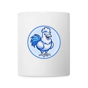 Rooster Blue Kawaii Cartoon Character Clipart Pet - Mug - white - Front