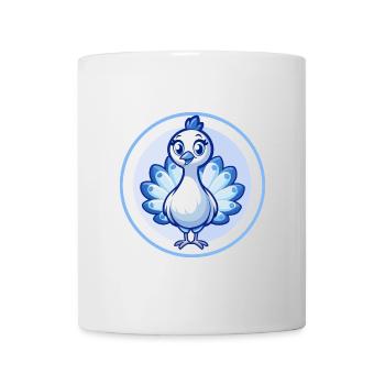 Peacock Blue Kawaii Cartoon Character Clipart Pet - Mug - white - Front
