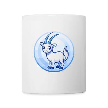 Oryx bleu kawaii dessin animé personnage clipart animal de compagnie - Mug blanc - blanc - Devant