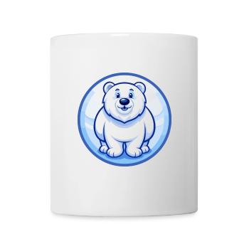 ours polaire bleu kawaii dessin animé personnage clipart - Mug blanc - blanc - Devant