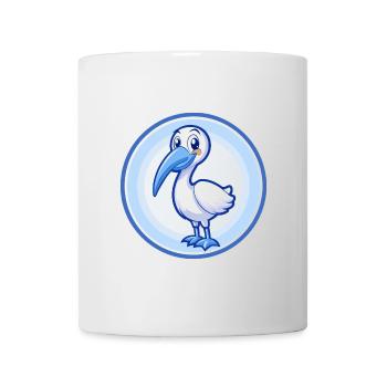Ibis Blue Kawaii Cartoon Character Clipart Pet - Mug - white - Front