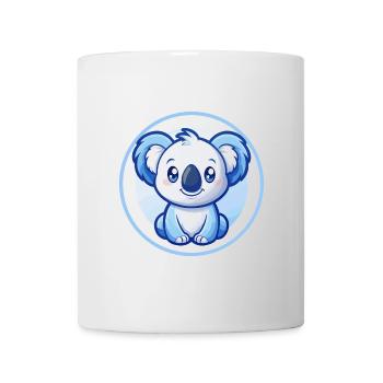 Koala Blau Kawaii Cartoon Figur Clipart Haustier - Tasse - Weiß - Vorne