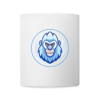 Mandrill Blau Kawaii Cartoon Figur Clipart Haustier - Tasse - Weiß - Vorne
