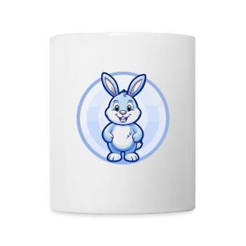 Rabbit Blue Kawaii Cartoon Character Clipart Pet - Mug - white - Front