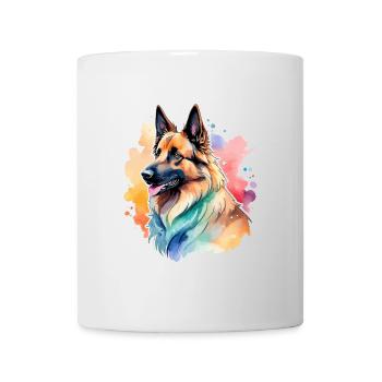 Belgian Shepherd Watercolor - Mug - white - Front
