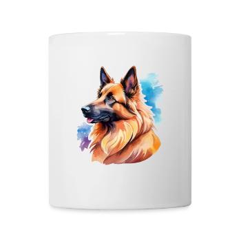 Belgian Shepherd Dog Watercolors - Mug - white - Front