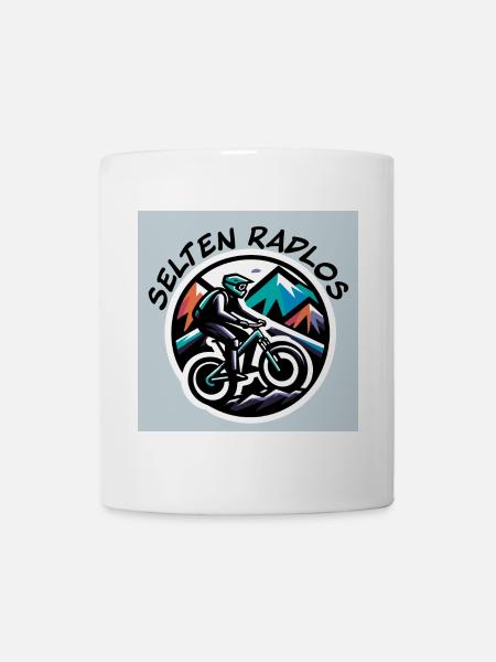 downhill mountainbike radfahren sport poster - Tasse - Weiß