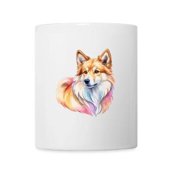 Islandhund Wasserfarben - Tasse - Weiß - Vorne