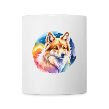 Islandhund Wasserfarben - Tasse - Weiß - Vorne