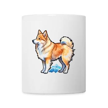 Islandhund Wasserfarben - Tasse - Weiß - Vorne