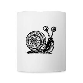 Snail's Pace: Slow and Steady Zen Art - Mug - white - Front