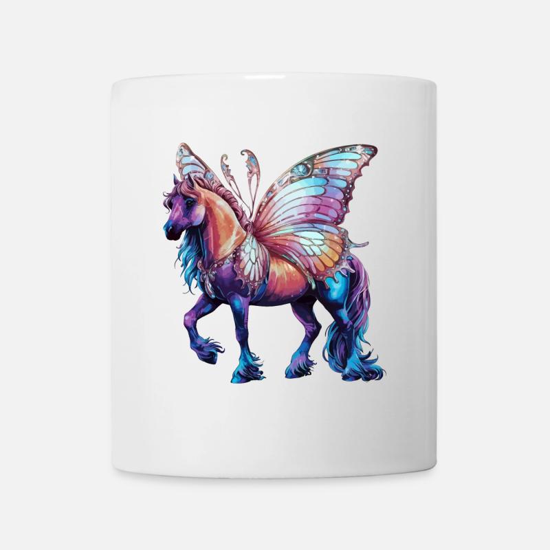 Butterfly Horse - Mug - white