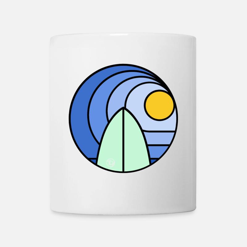 Surf Sundowner I (black) - Tasse - Weiß