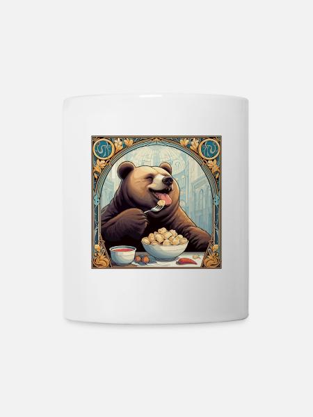 Pelmeni Bär russisch Geschenk - Tasse - Weiß