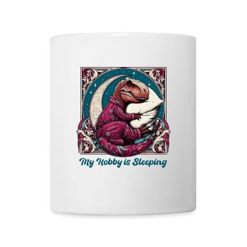T-Rex Sleeping Hobby Gift - Mug - white - Front