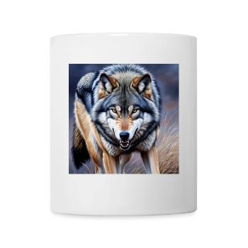 Loup - Mug blanc - blanc - Devant