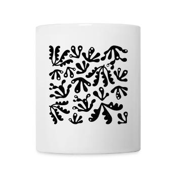 Abstract Coral L Black L Subtle Grunge Texture - Mug - white - Front