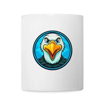 Albatross Colorful Kawaii Cartoon Character Animal - Mug - white - Front