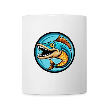 Barracuda Coloré Kawaii Dessin Animé Personnage Animal - Mug blanc - blanc - Devant