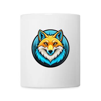 Polarfuchs Bunte Kawaii Cartoon Figur Haustier - Tasse - Weiß - Vorne