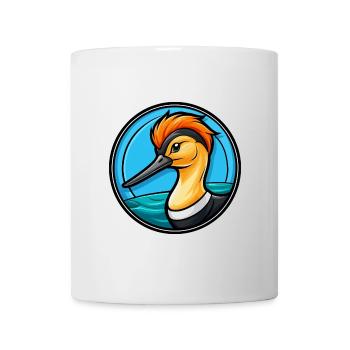 Avocet Bunte Kawaii Cartoon Figur Clipart - Tasse - Weiß - Vorne