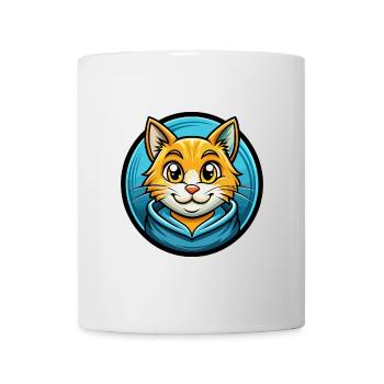 Cat Colorful Kawaii Cartoon Character Clipart Pet - Mug - white - Front