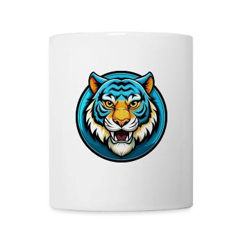 Tiger Bunte Kawaii Cartoon Figur Clipart - Tasse - Weiß - Vorne