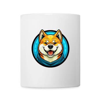 Akita Dog Colorful Kawaii Cartoon Character Animal - Mug - white - Front