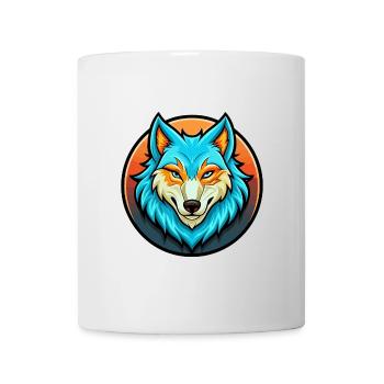 Arctic Wolf Colorful Kawaii Cartoon Character Pet - Mug - white - Front