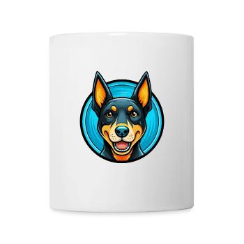 Australien Kelpie Chien Coloré Kawaii Dessin Animé Animal de compagnie - Mug blanc - blanc - Devant