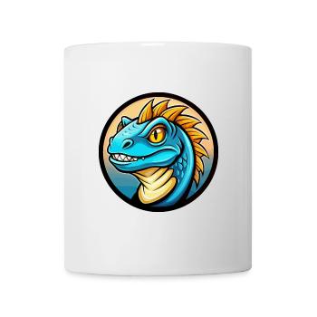 Basilisk Bunte Kawaii Cartoon Figur Clipart - Tasse - Weiß - Vorne