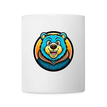 Ours coloré Kawaii dessin animé Personnage Clipart Animal de compagnie - Mug blanc - blanc - Devant