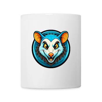 Opossum coloré Kawaii Dessin animé Personnage Clipart - Mug blanc - blanc - Devant