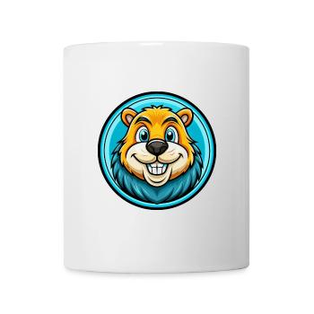 Beaver Colorful Kawaii Cartoon Character Clipart - Mug - white - Front