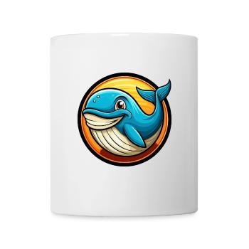Blue whale Colorful Kawaii Cartoon Character Pet - Mug - white - Front