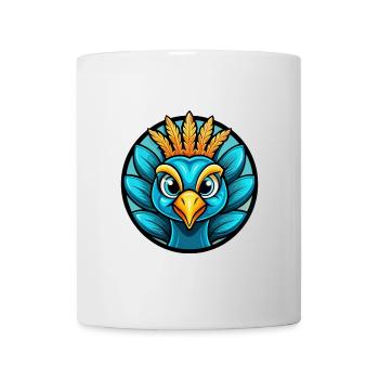 Peacock Colorful Kawaii Cartoon Character Clipart - Mug - white - Front