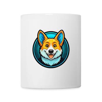 Corgi Dog Colorful Kawaii Cartoon Character Animal - Mug - white - Front