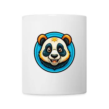 Panda Bunte Kawaii Cartoon Figur Clipart - Tasse - Weiß - Vorne