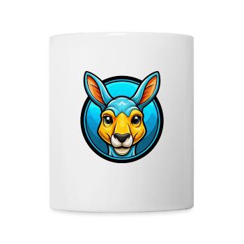 Kangaroo Colorful Kawaii Cartoon Character Clipart - Mug - white - Front