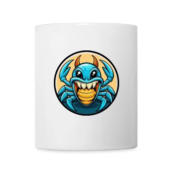Craw coloré Kawaii dessin animé personnage Clipart Animal de compagnie - Mug blanc - blanc - Devant