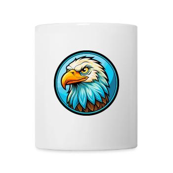 Adler Bunte Kawaii Cartoon Figur Clipart - Tasse - Weiß - Vorne