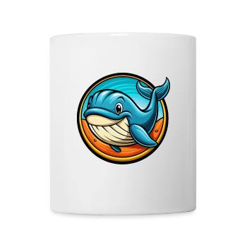 Wal Bunte Kawaii Cartoon Figur Clipart - Tasse - Weiß - Vorne