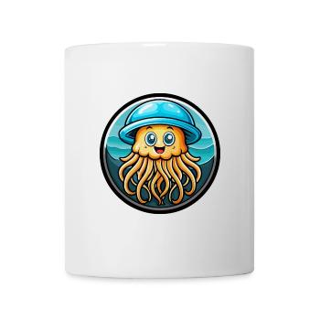 Jellyfish Colorful Kawaii Cartoon Character Animal - Mug - white - Front
