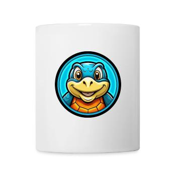 Schildkröte Bunte Kawaii Cartoon Figur Clipart - Tasse - Weiß - Vorne